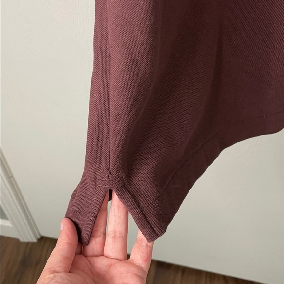 Patagonia Men’s Polo 100% Organic Cotton Logo Maroon Shirt Size Large - Picture 5 of 6